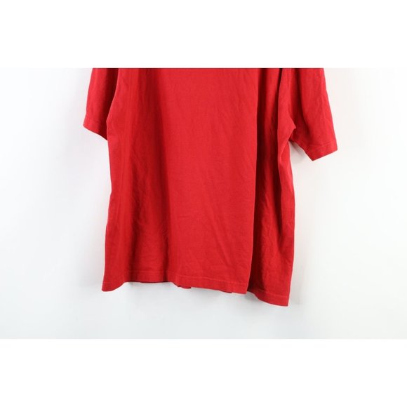 Vintage 90s Tommy Hilfiger Mens Size XL Faded Short Sleeve T-Shirt Red Cotton - Picture 8 of 8